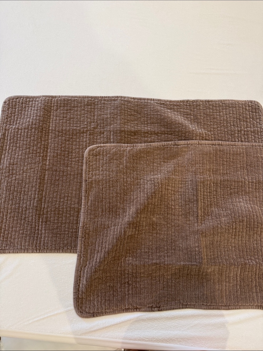 West Elm King Mauve Velvet Shams NWOT